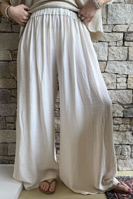 Cyril Crinkelle Wide Leg Pant Calico